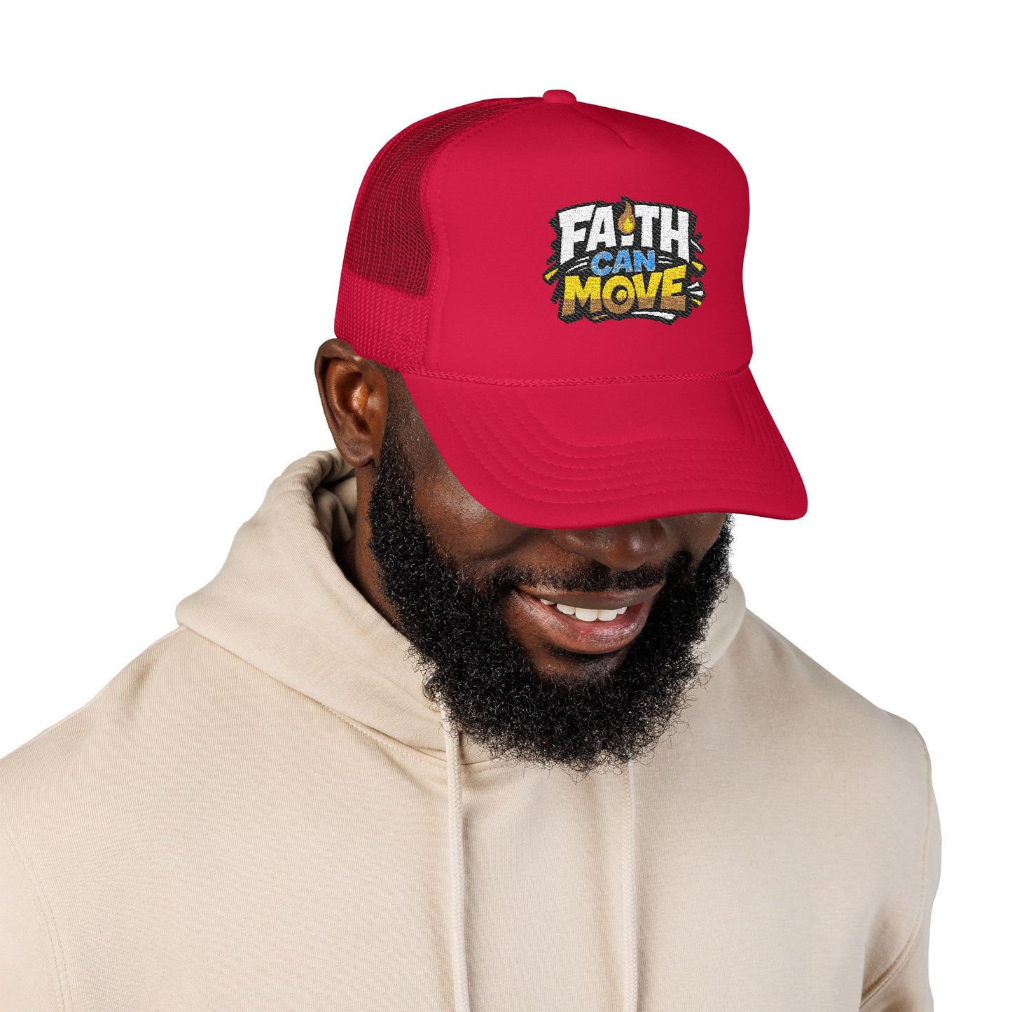 FAITH CAN MOVE Trucker Hat
