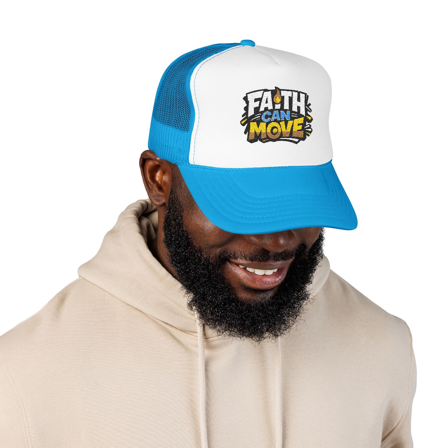 FAITH CAN MOVE Trucker Hat